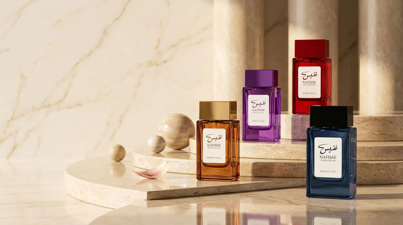 Collection de parfums de luxe pour homme et femme, achetez les meilleures inspirations chez Nafisse en ligne au Maroc avec paiement à la livraison.